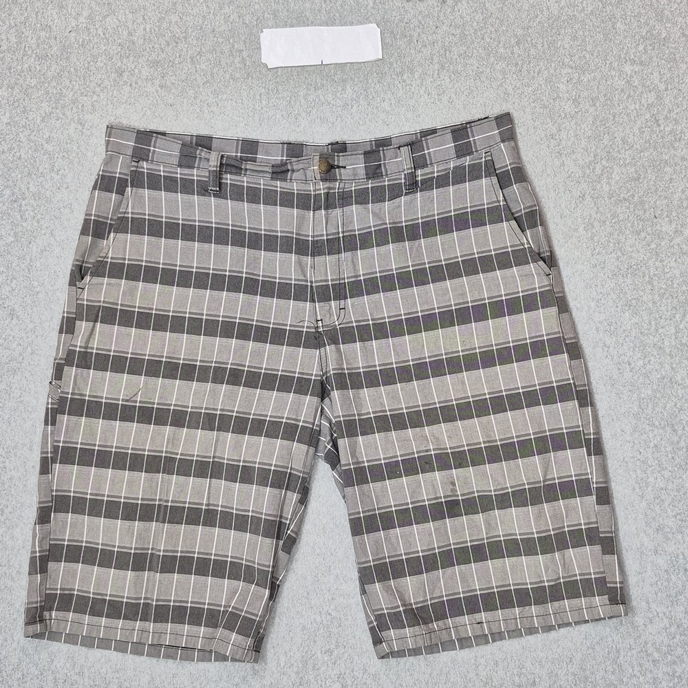 Dickies Men Shorts 40 Gray Plaid‎ Bermuda Grunge Skater Y2K